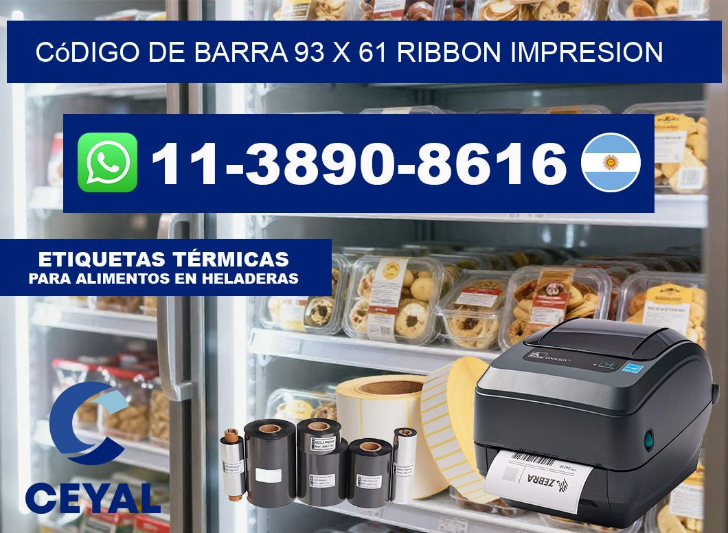 código de barra 93 x 61 ribbon impresion