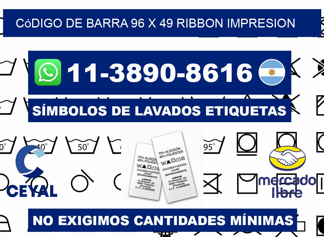 código de barra 96 x 49 ribbon impresion