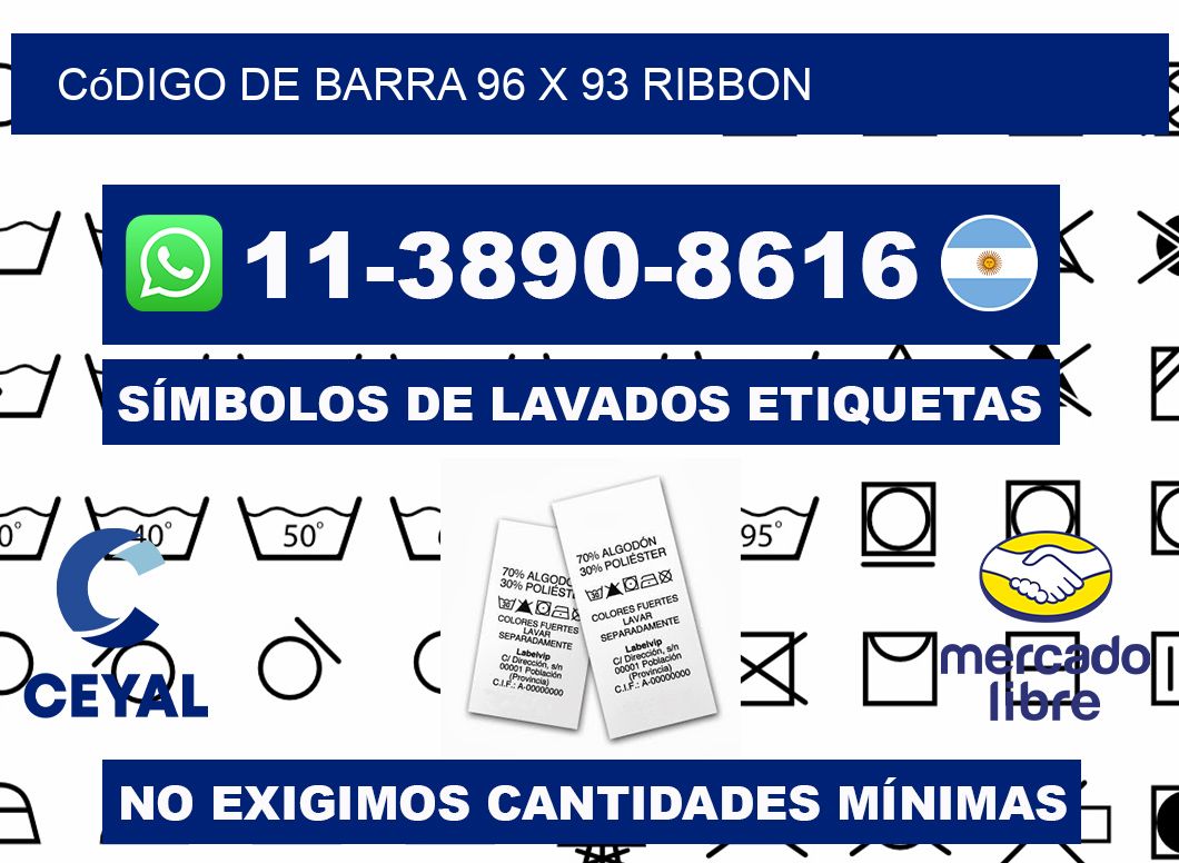 código de barra 96 x 93 ribbon