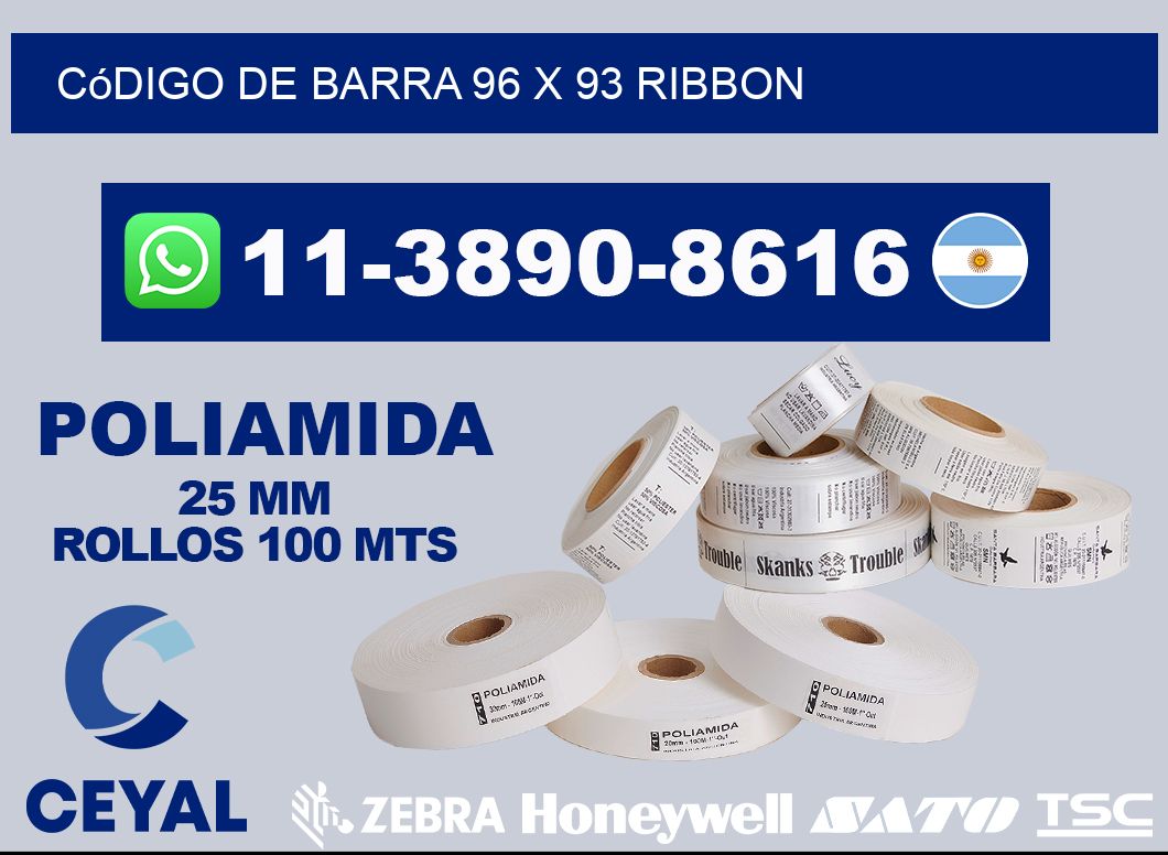 código de barra 96 x 93 ribbon