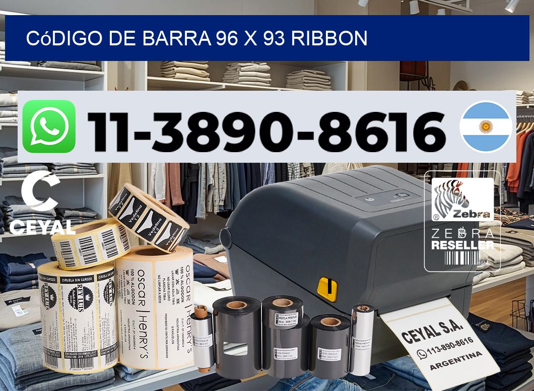 código de barra 96 x 93 ribbon
