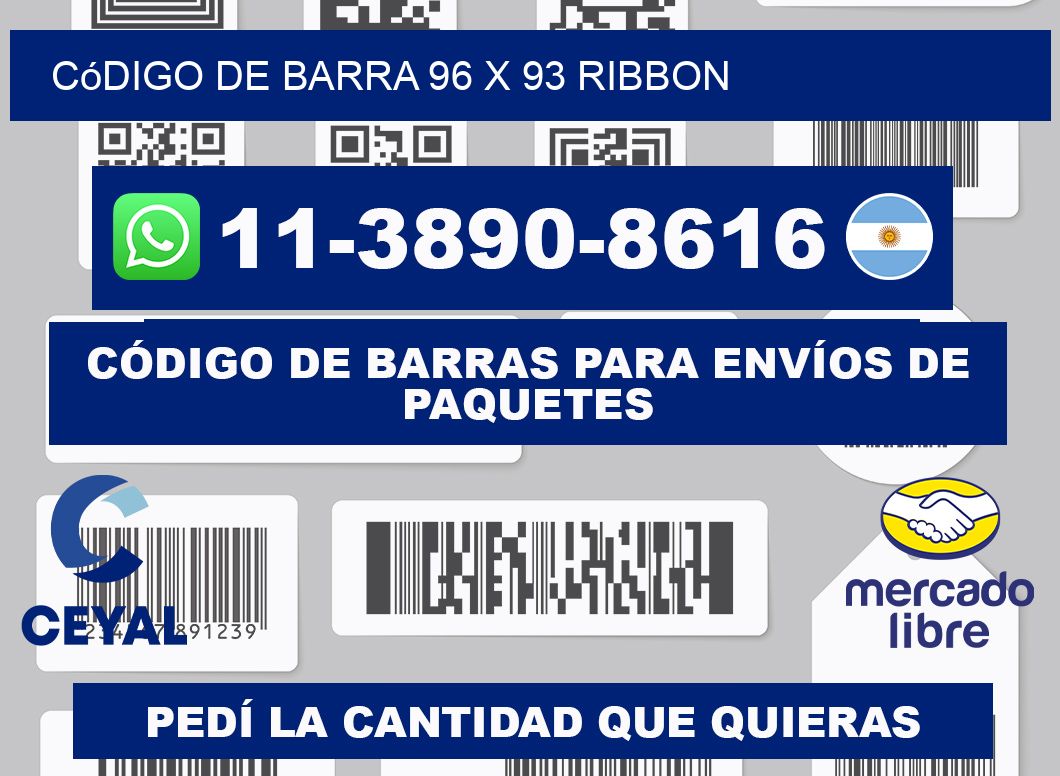 código de barra 96 x 93 ribbon