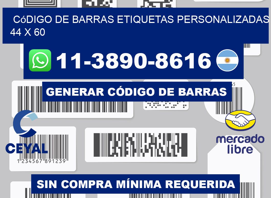código de barras etiquetas personalizadas 44 x 60
