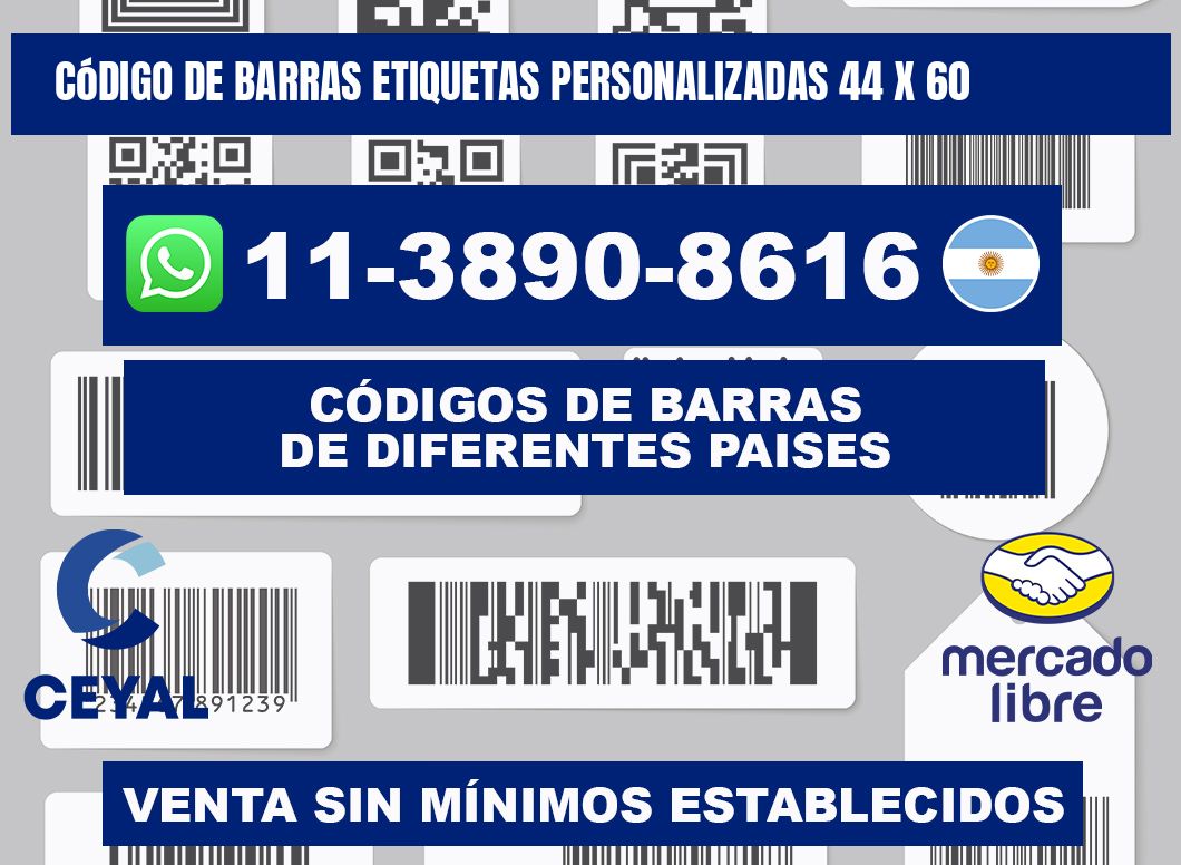 código de barras etiquetas personalizadas 44 x 60