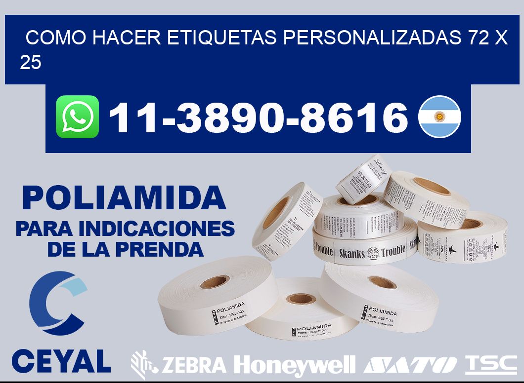como hacer etiquetas personalizadas 72 x 25