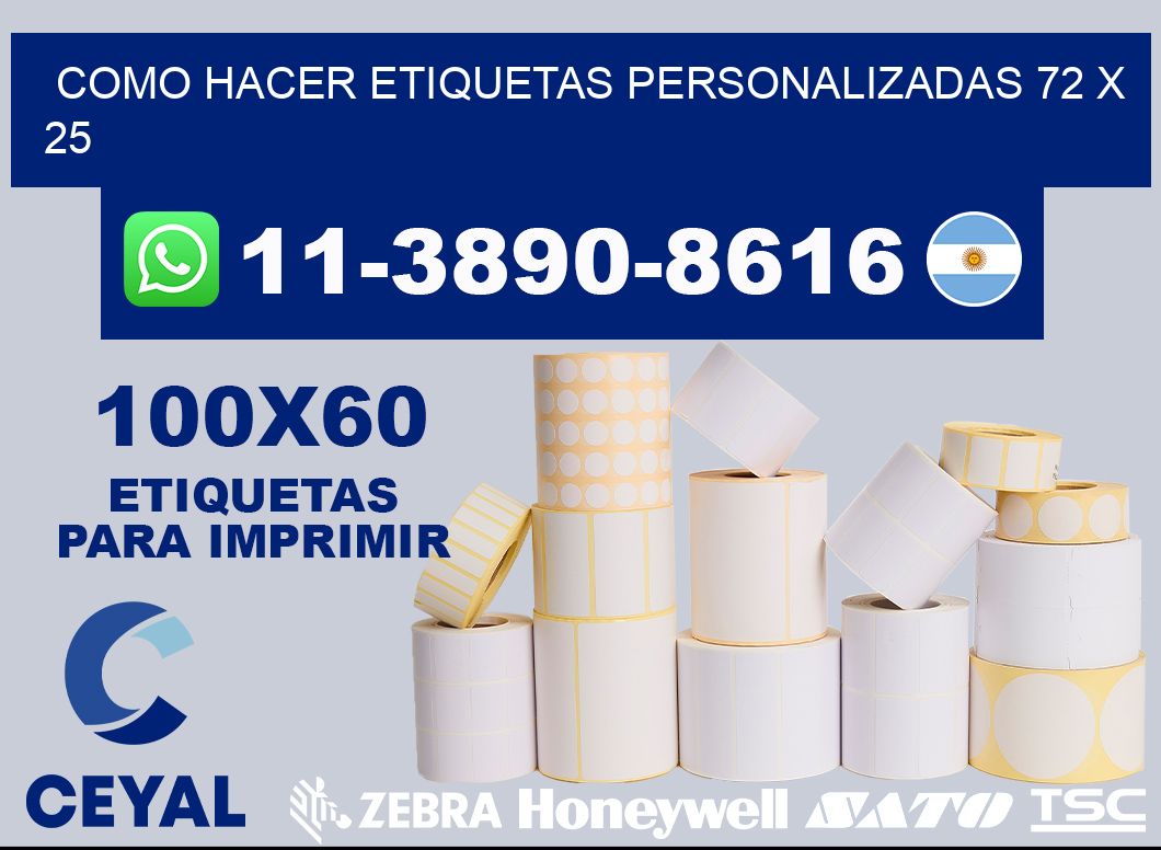 como hacer etiquetas personalizadas 72 x 25