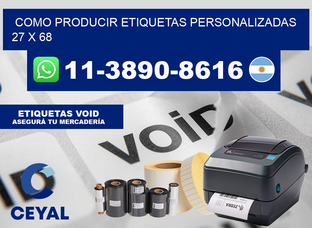 como producir etiquetas personalizadas 27 x 68