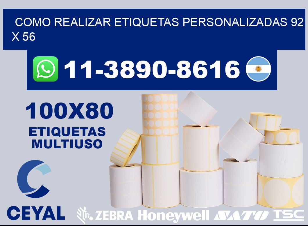 como realizar etiquetas personalizadas 92 x 56