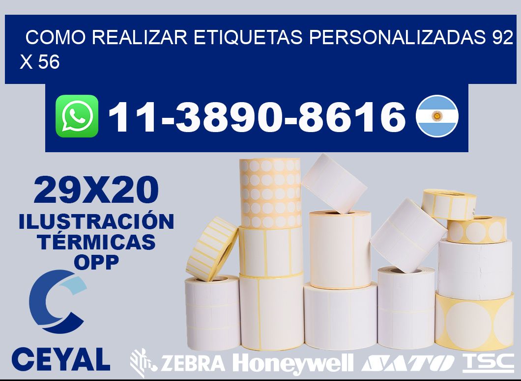 como realizar etiquetas personalizadas 92 x 56