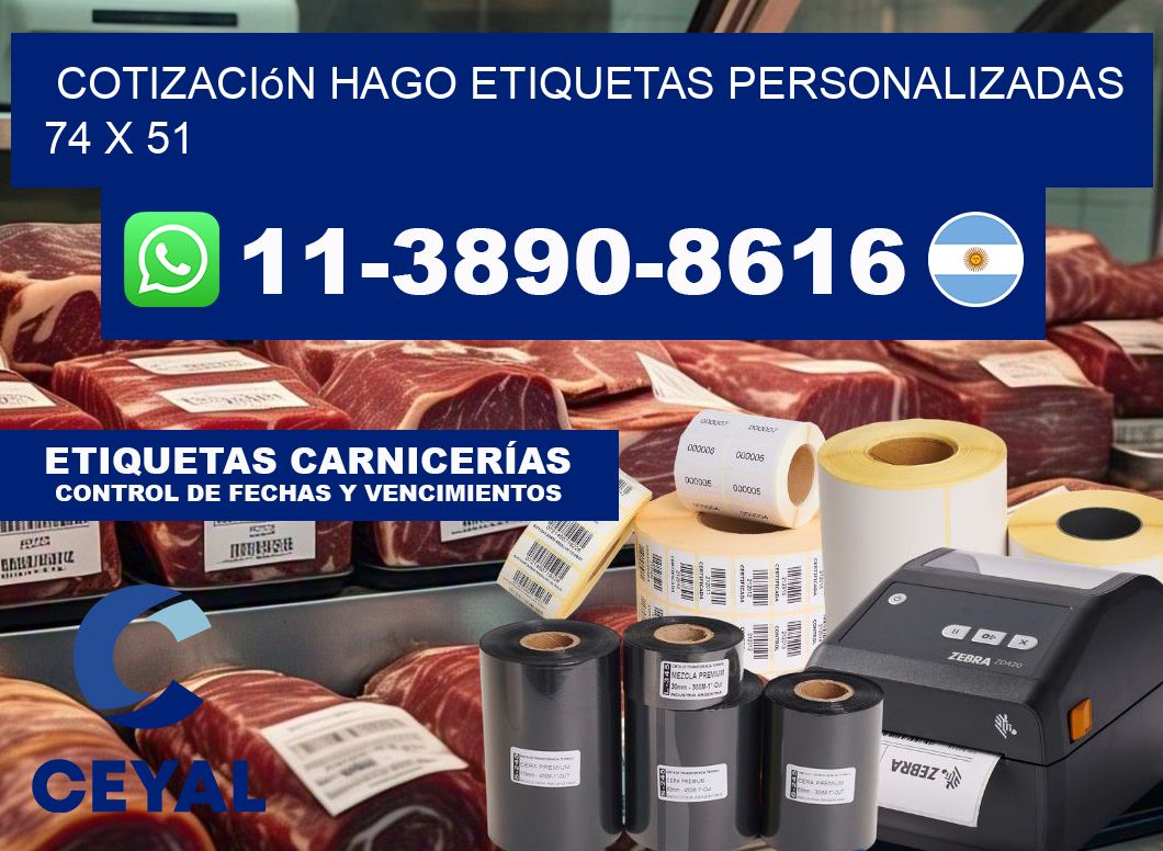 cotización hago etiquetas personalizadas 74 x 51