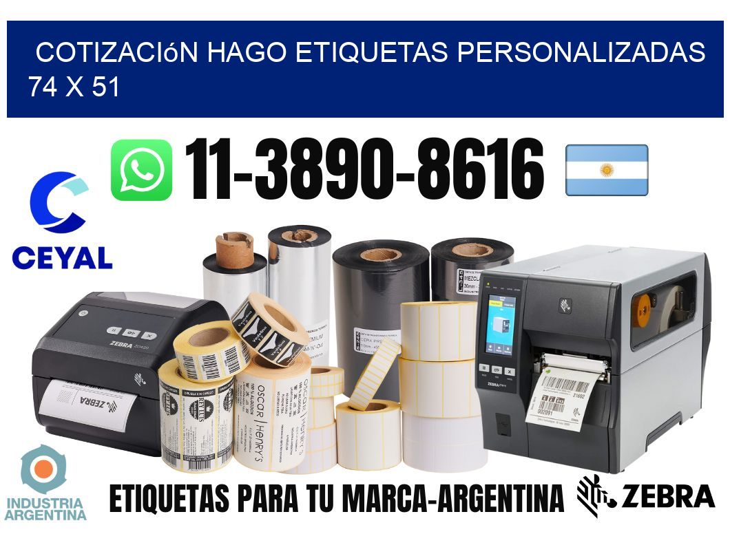 cotización hago etiquetas personalizadas 74 x 51