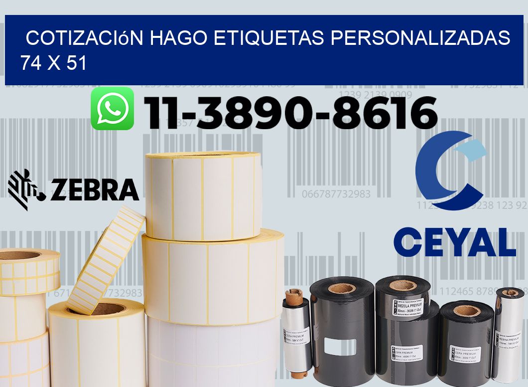 cotización hago etiquetas personalizadas 74 x 51
