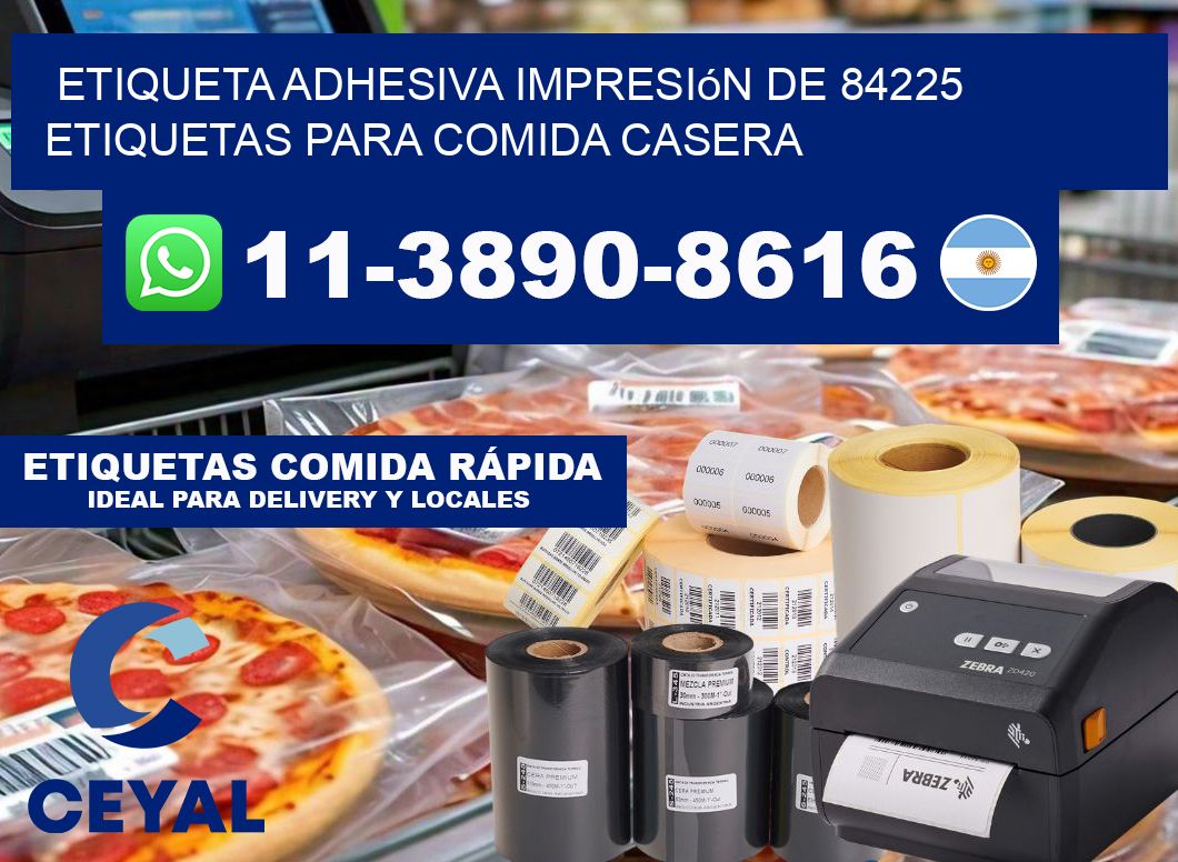 etiqueta adhesiva impresión de 84225 etiquetas para comida casera