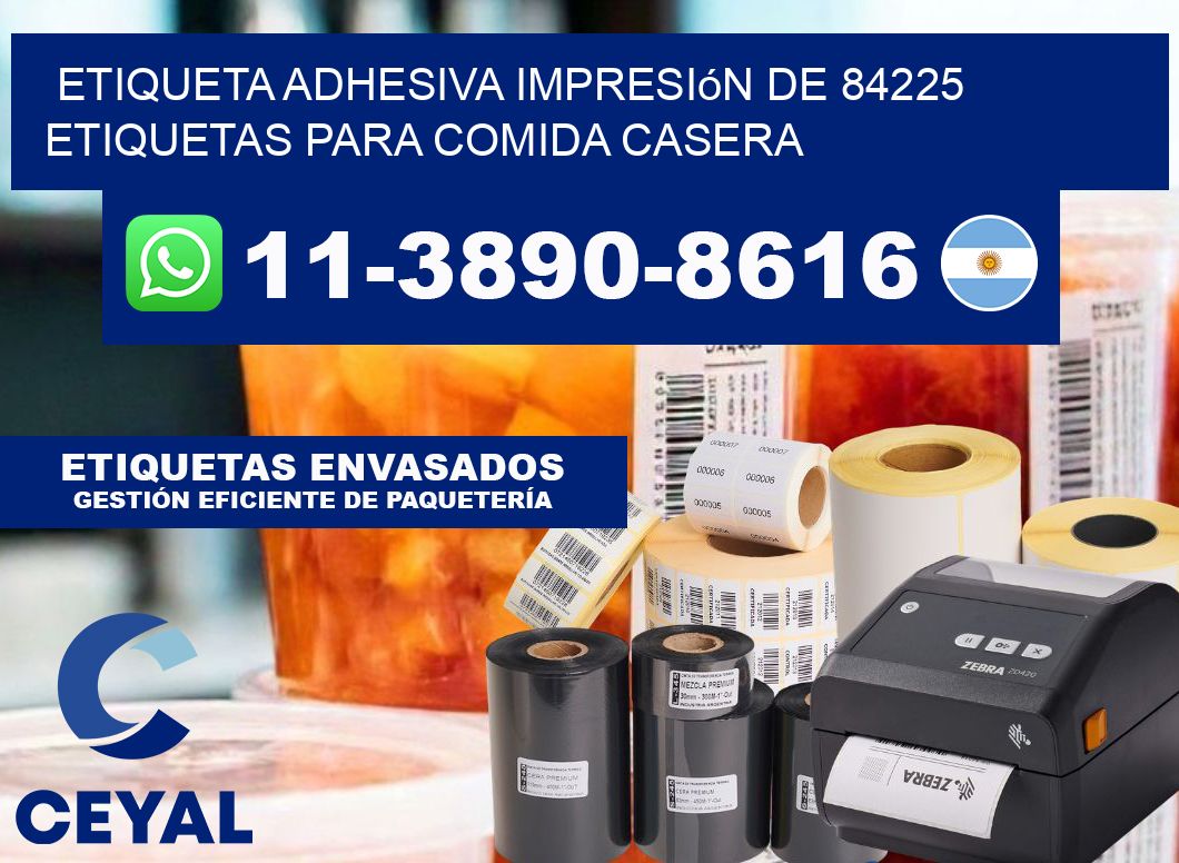 etiqueta adhesiva impresión de 84225 etiquetas para comida casera