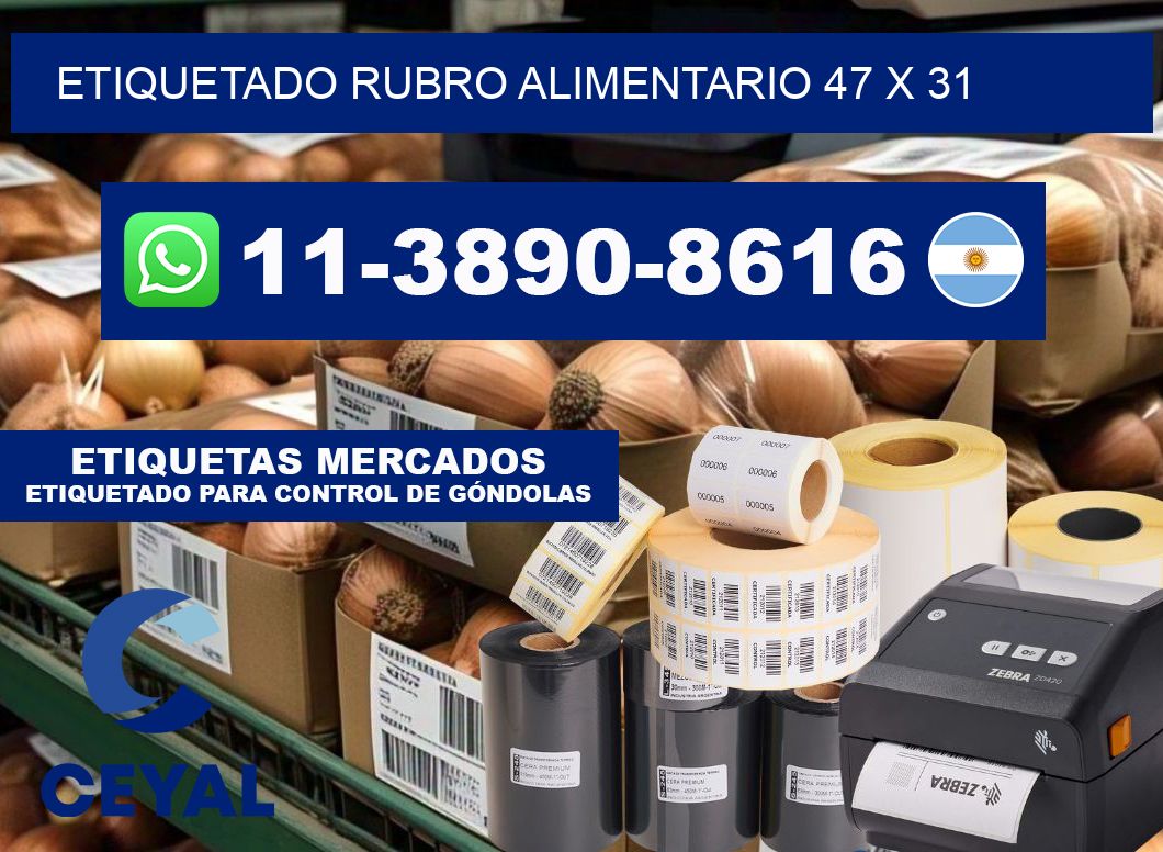 etiquetado rubro alimentario 47 x 31