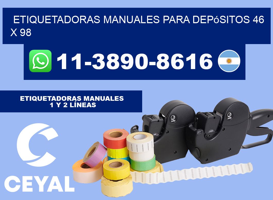 etiquetadoras manuales para depósitos 46 x 98
