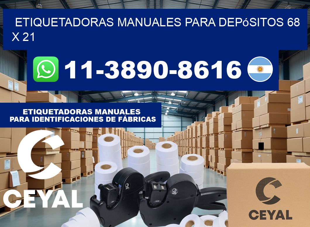 etiquetadoras manuales para depósitos 68 x 21