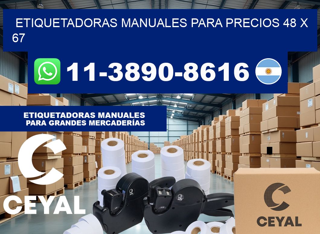 etiquetadoras manuales para precios 48 x 67