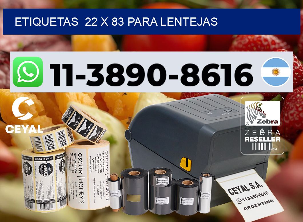 etiquetas  22 x 83 para Lentejas