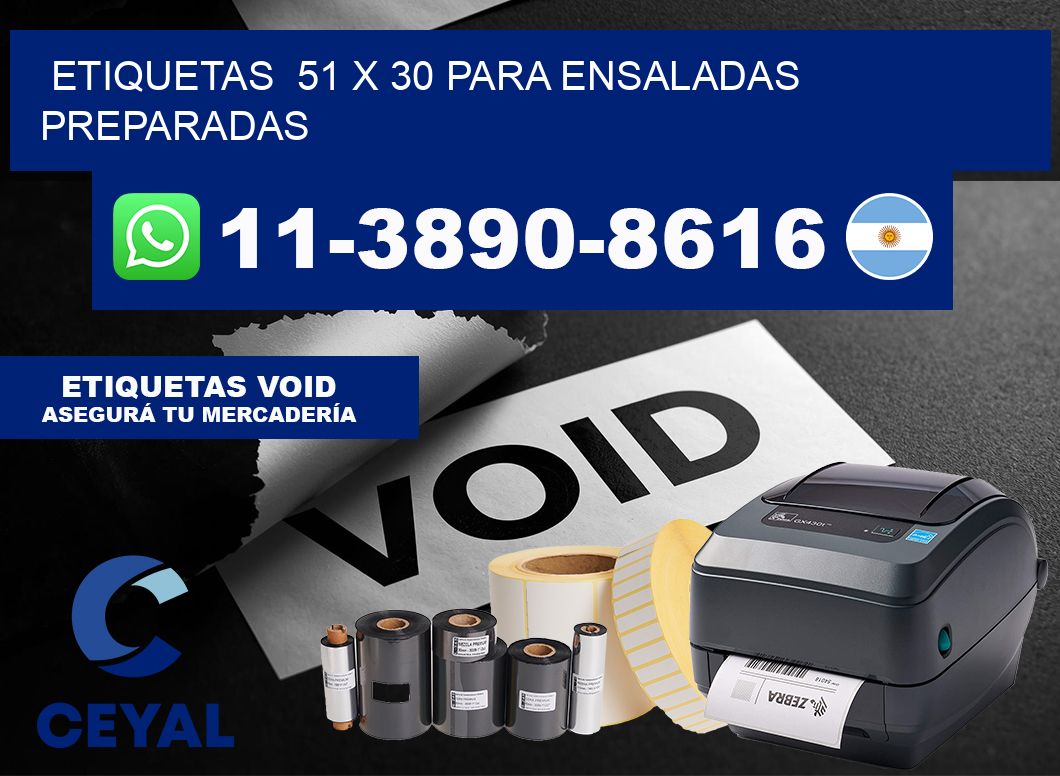 etiquetas  51 x 30 para Ensaladas preparadas
