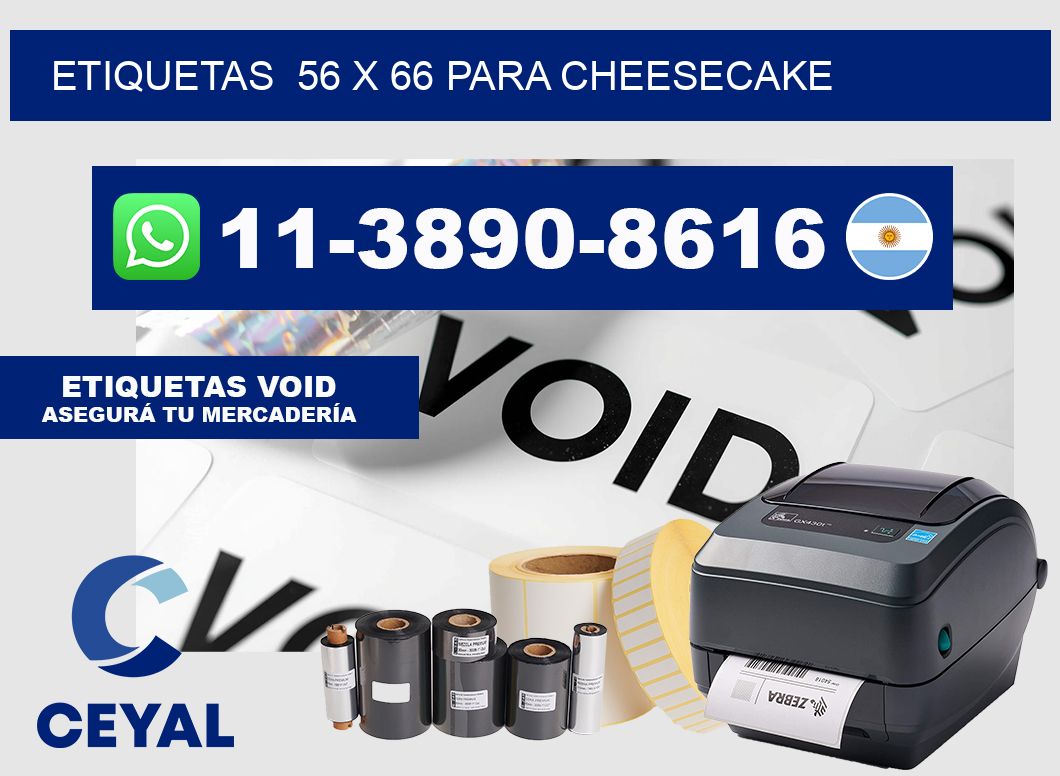 etiquetas  56 x 66 para Cheesecake