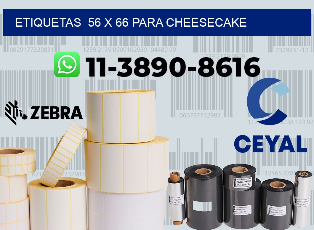 etiquetas  56 x 66 para Cheesecake