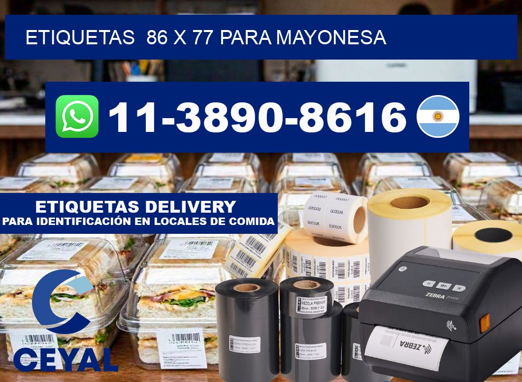 etiquetas  86 x 77 para Mayonesa