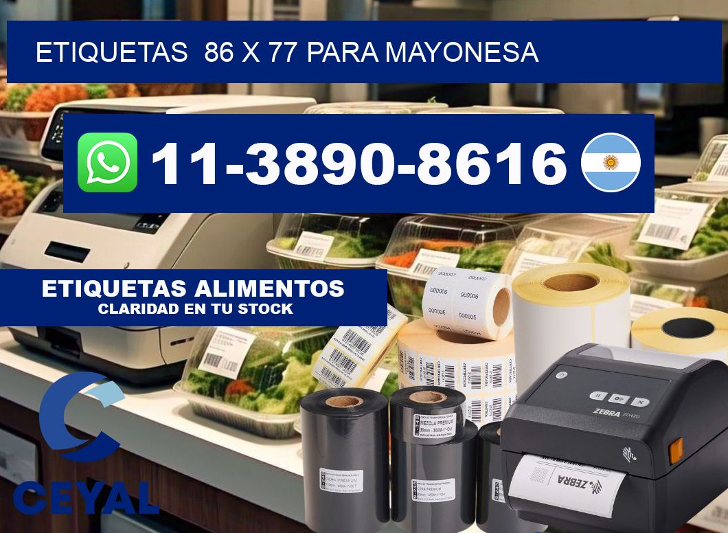 etiquetas  86 x 77 para Mayonesa