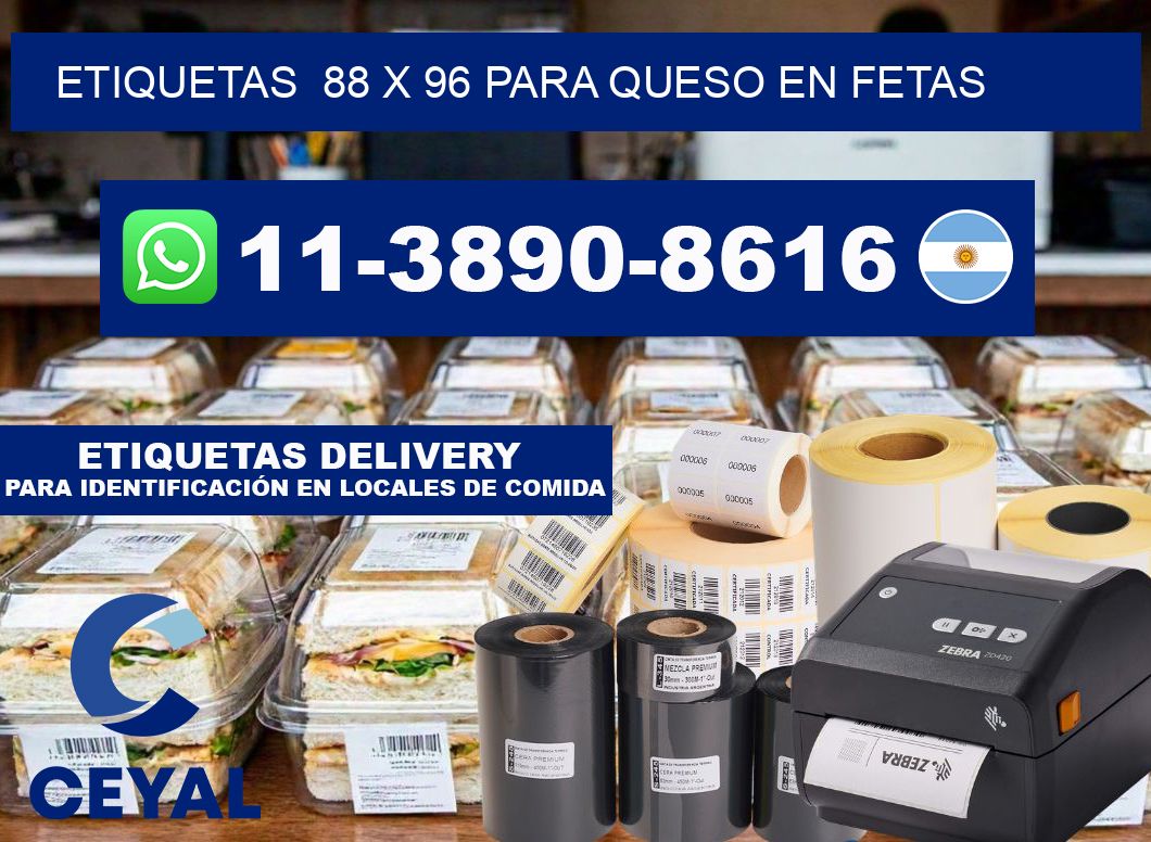 etiquetas 88 x 96 para Queso en fetas