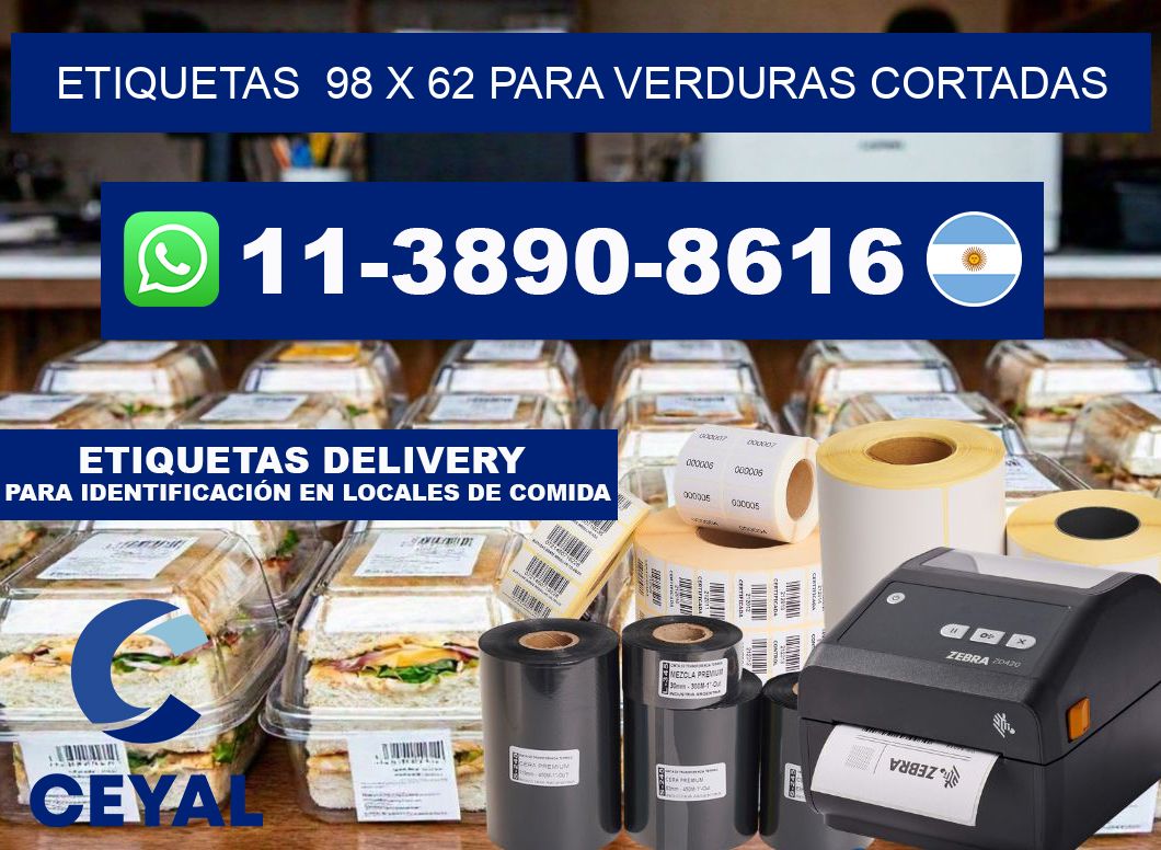 etiquetas 98 x 62 para Verduras cortadas