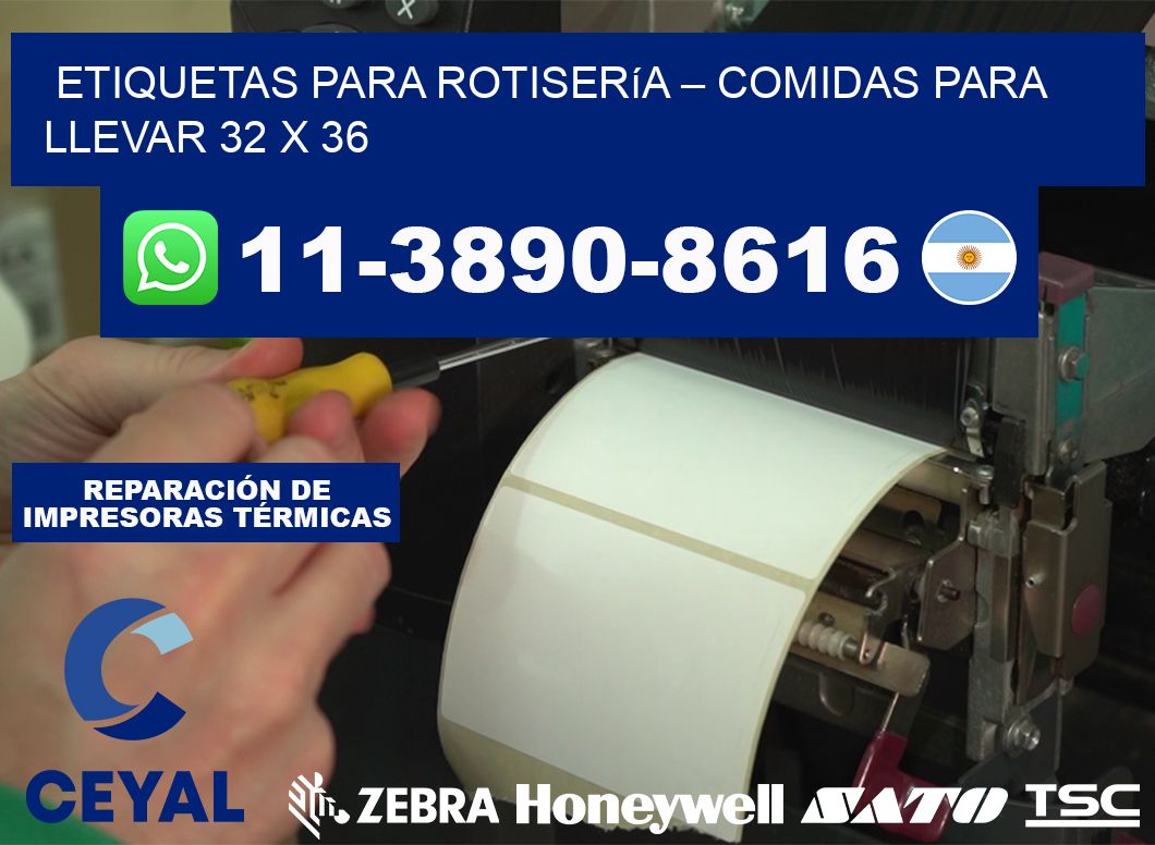 etiquetas para Rotisería – comidas para llevar 32 x 36