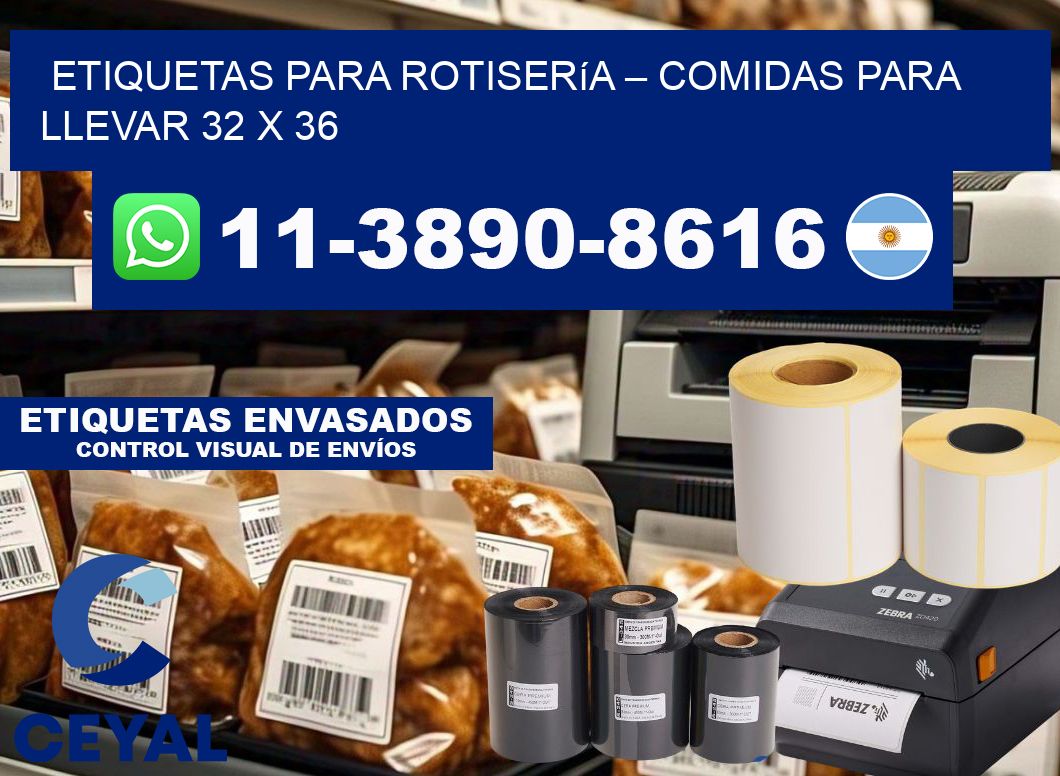 etiquetas para Rotisería – comidas para llevar 32 x 36