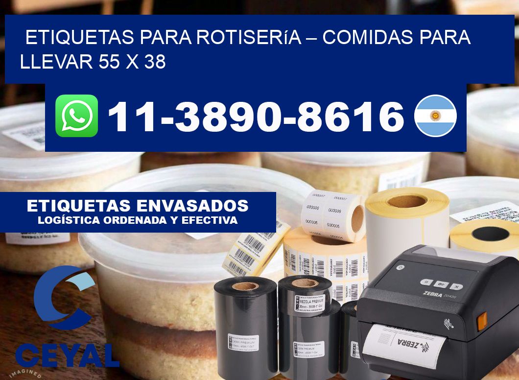 etiquetas para Rotisería – comidas para llevar 55 x 38