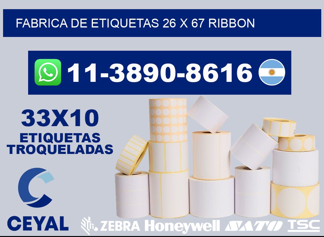 fabrica de etiquetas 26 x 67 ribbon