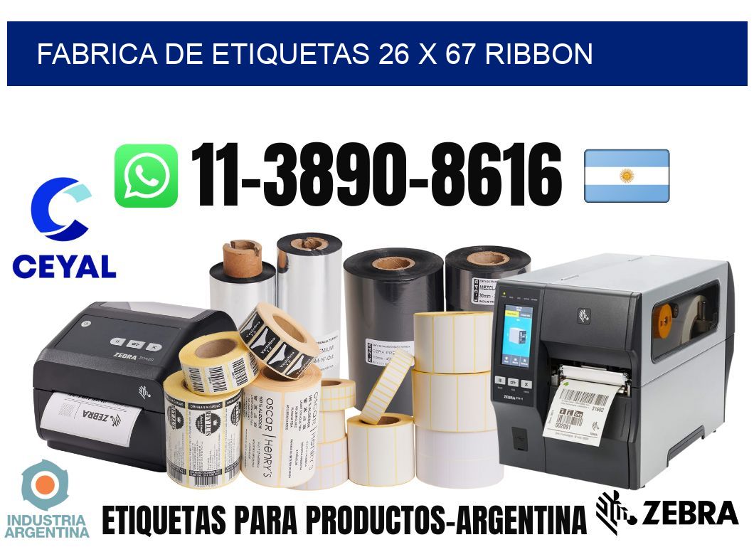 fabrica de etiquetas 26 x 67 ribbon