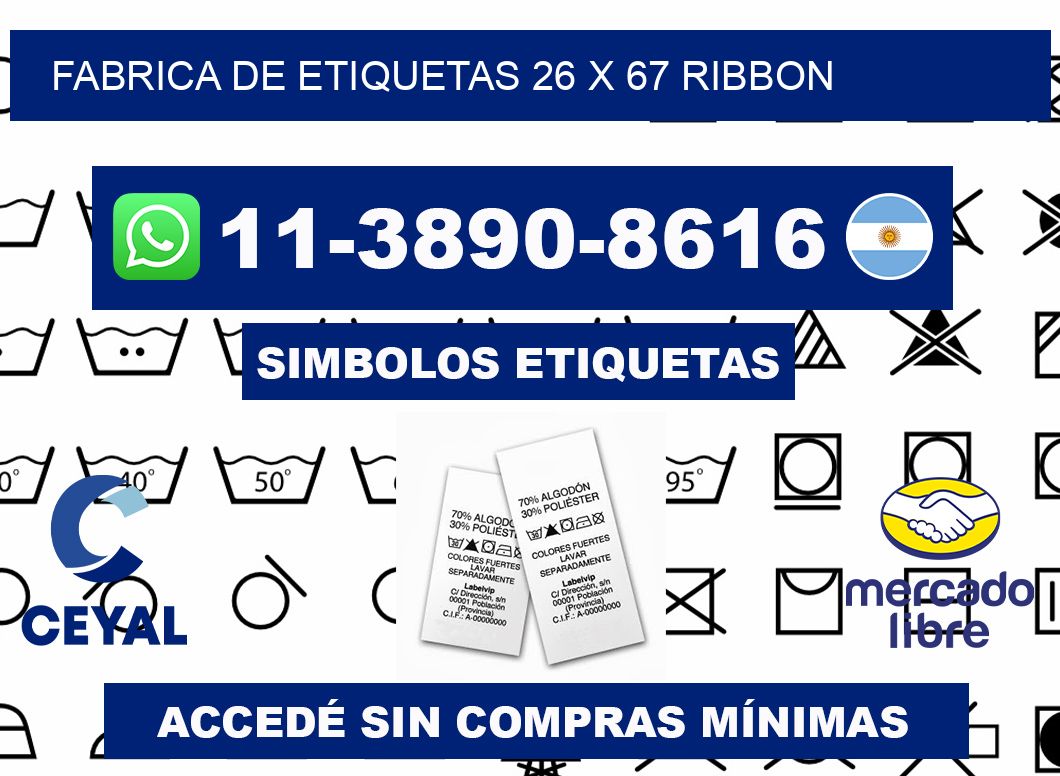 fabrica de etiquetas 26 x 67 ribbon