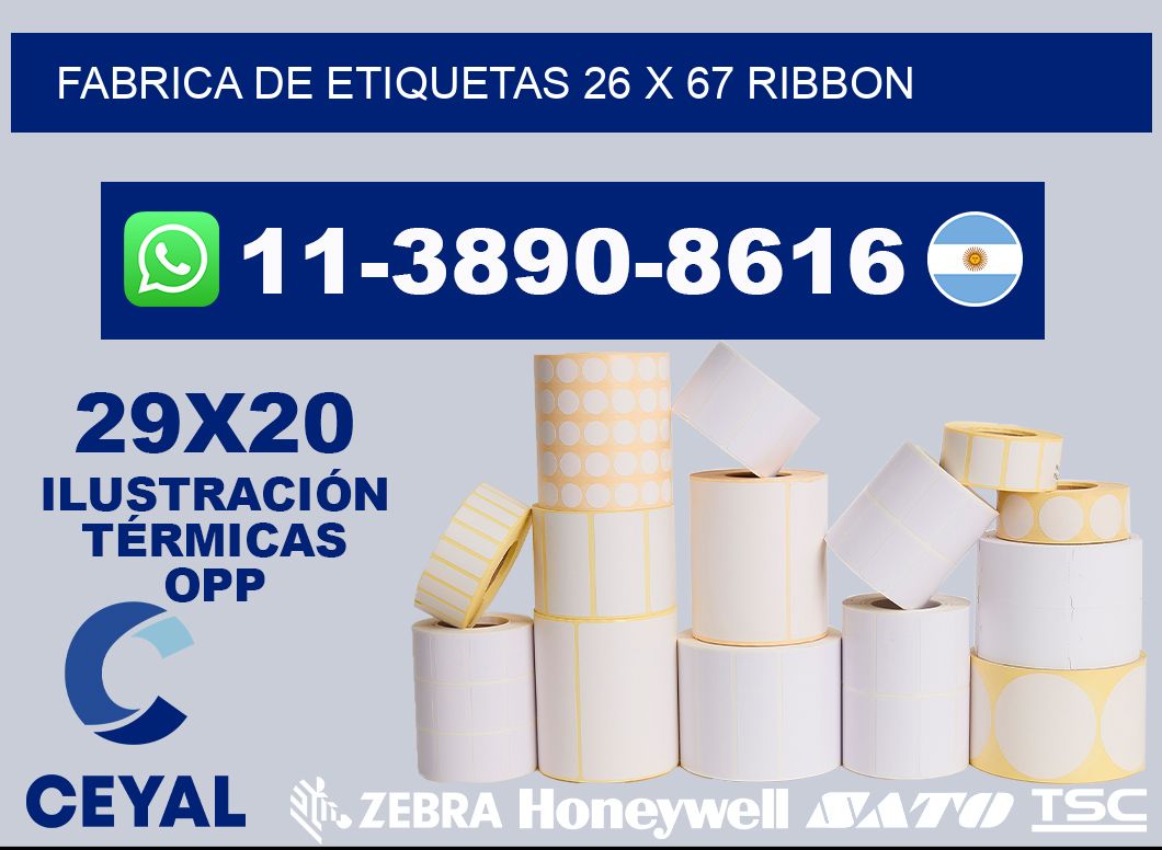 fabrica de etiquetas 26 x 67 ribbon