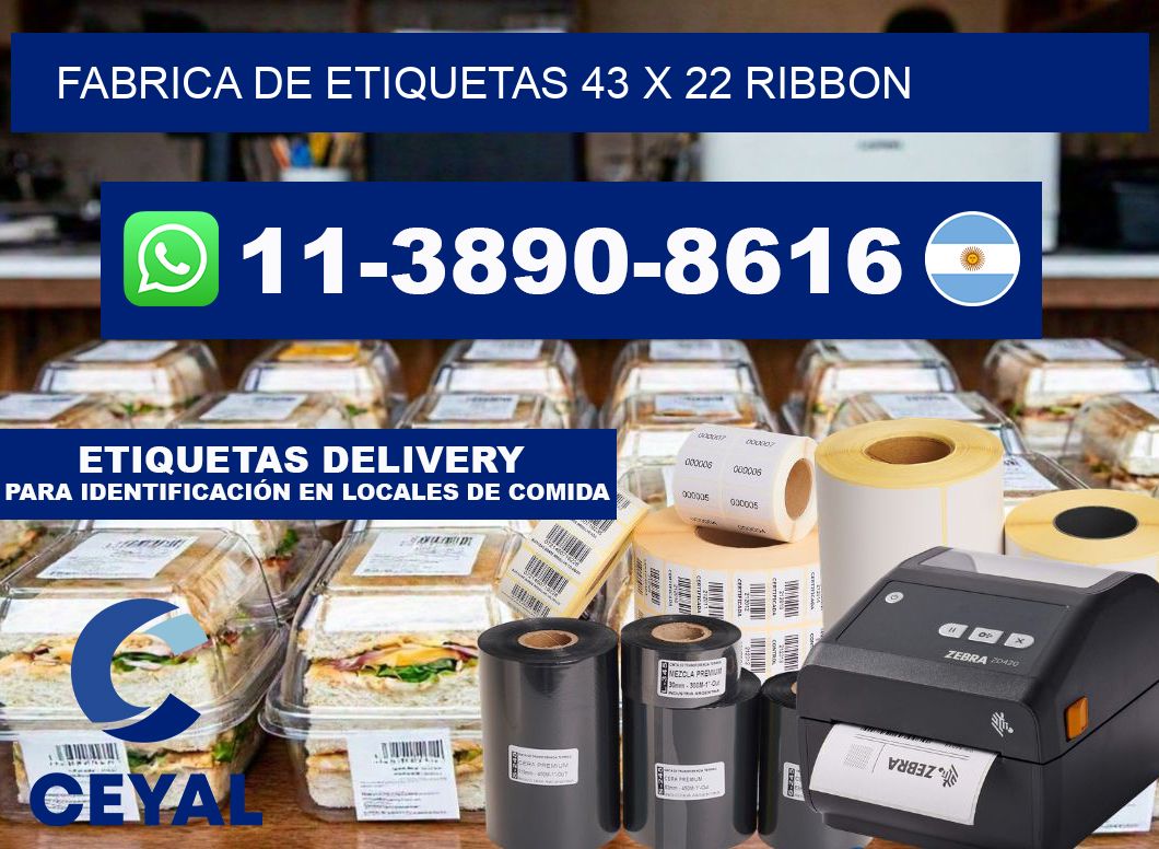 fabrica de etiquetas 43 x 22 ribbon