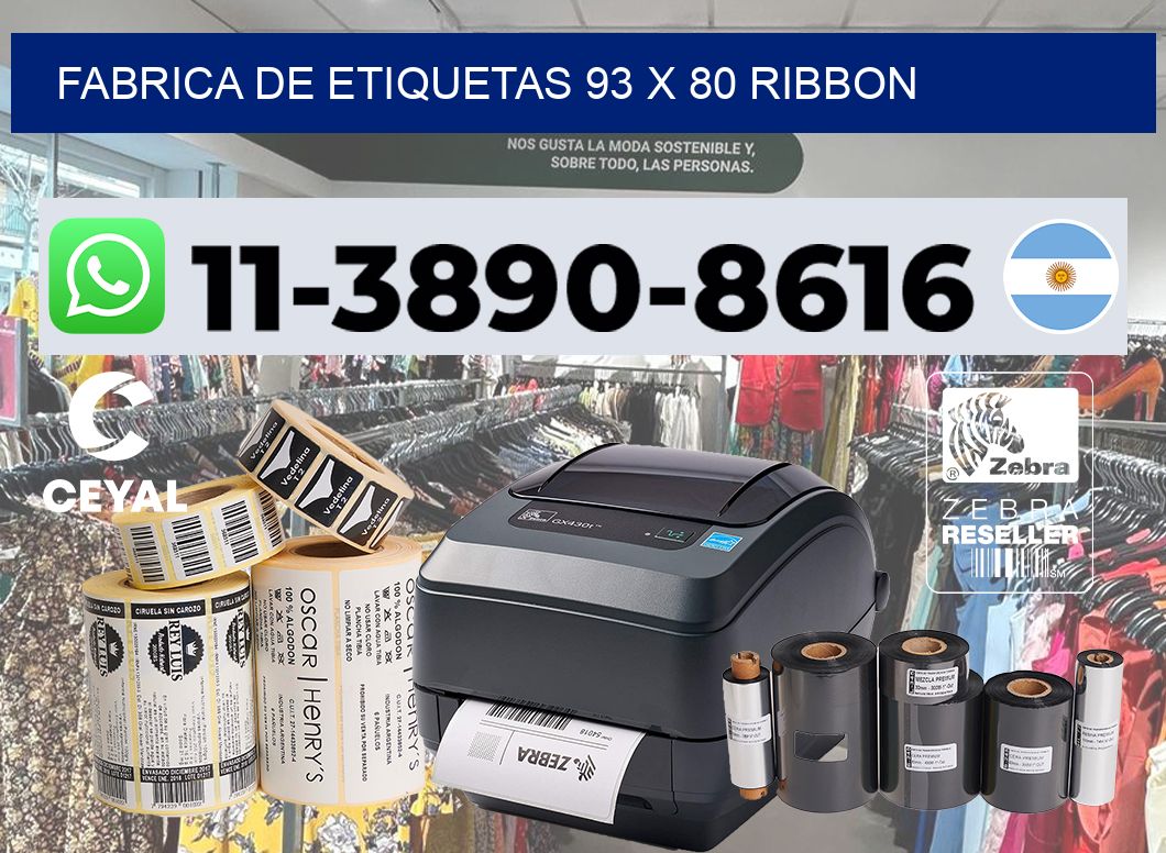 fabrica de etiquetas 93 x 80 ribbon