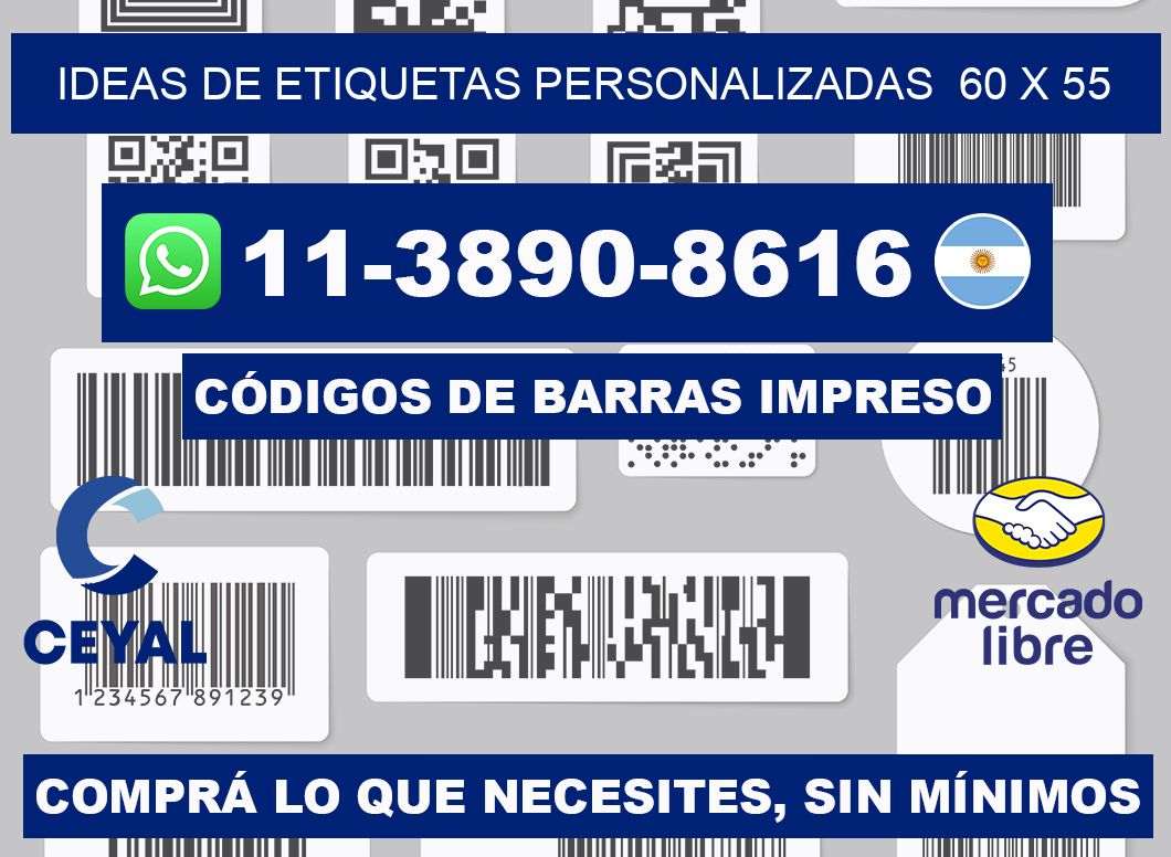 ideas de etiquetas personalizadas 60 x 55