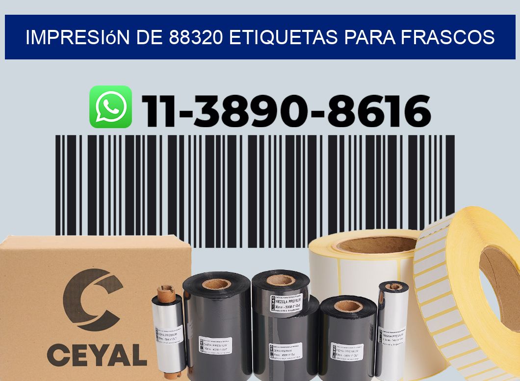 impresión de 88320 etiquetas para frascos