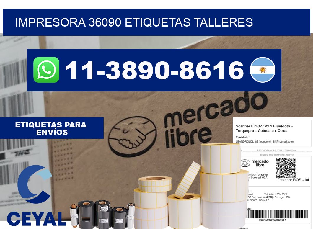 impresora 36090 etiquetas talleres