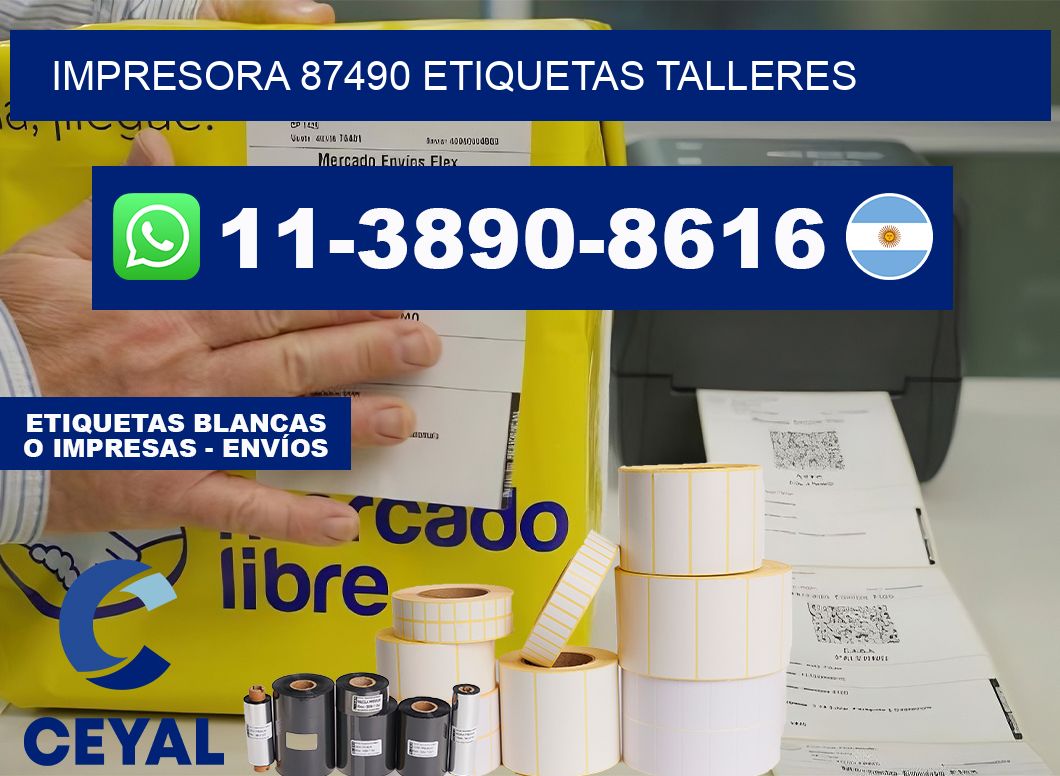 impresora 87490 etiquetas talleres
