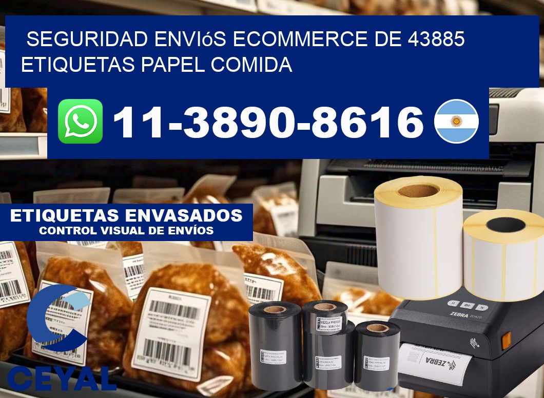seguridad enviós ecommerce de 43885 etiquetas papel comida