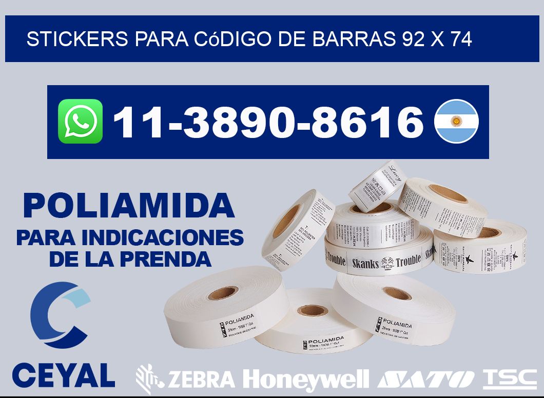 stickers para código de barras 92 x 74
