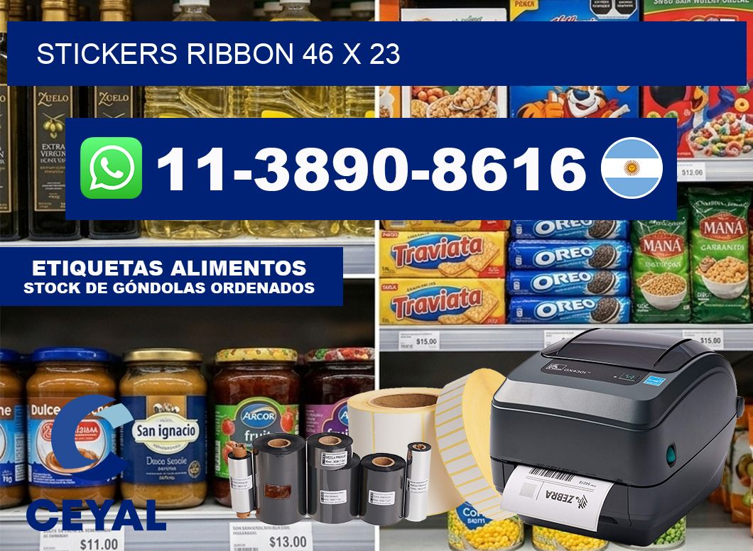 stickers ribbon 46 x 23