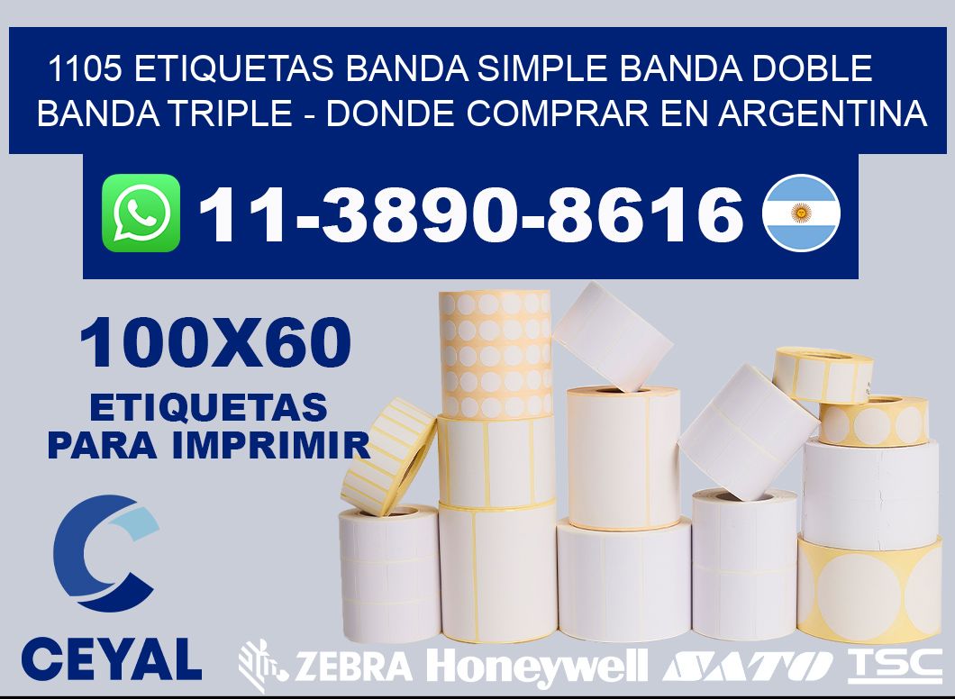 1105 etiquetas banda simple banda doble banda triple - Donde Comprar en Argentina