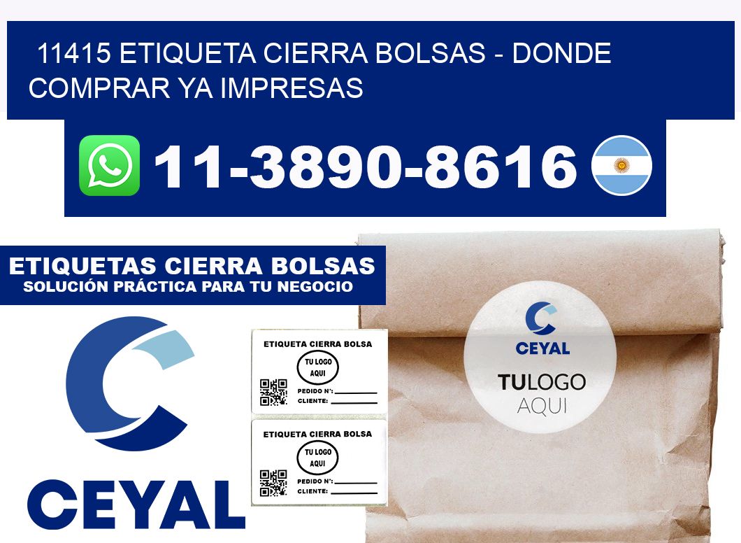 11415 etiqueta Cierra Bolsas - Donde Comprar ya impresas