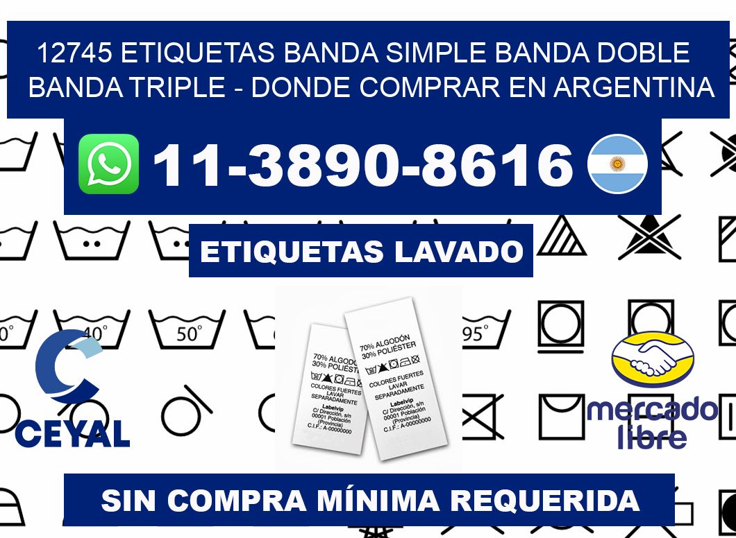 12745 etiquetas banda simple banda doble banda triple - Donde Comprar en Argentina