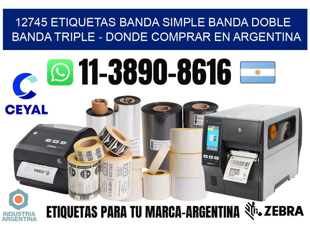 12745 etiquetas banda simple banda doble banda triple - Donde Comprar en Argentina